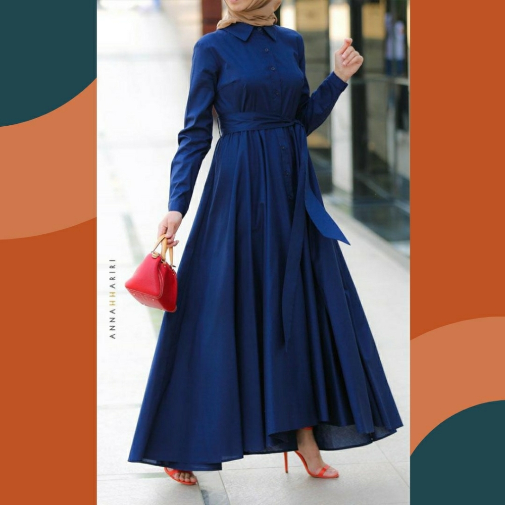 Shirt Dress, floor length abaya full sleeve modest